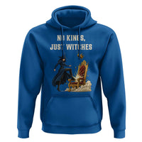 No Kings Just Witches Hoodie Feminist Witch Kicking Throne Protest - Wonder Print Shop