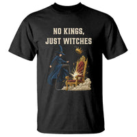 No Kings Just Witches T Shirt Feminist Witch Kicking Throne Protest - Wonder Print Shop