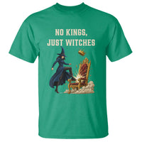 No Kings Just Witches T Shirt Feminist Witch Kicking Throne Protest - Wonder Print Shop