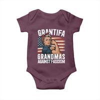 Patriotic Grantifa Baby Onesie Grandmas Against Fascism Protest American Flag - Wonder Print Shop
