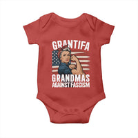 Patriotic Grantifa Baby Onesie Grandmas Against Fascism Protest American Flag - Wonder Print Shop