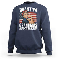 Patriotic Grantifa Sweatshirt Grandmas Against Fascism Protest American Flag - Wonder Print Shop
