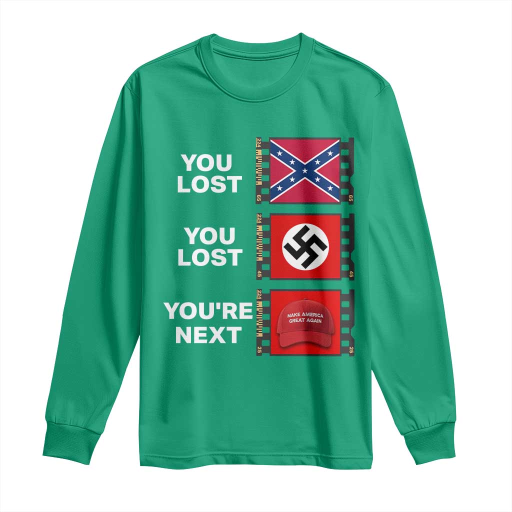 Resist Political Protest Long Sleeve Shirt History Anti Hate Extremism Authoritarianism - Wonder Print Shop