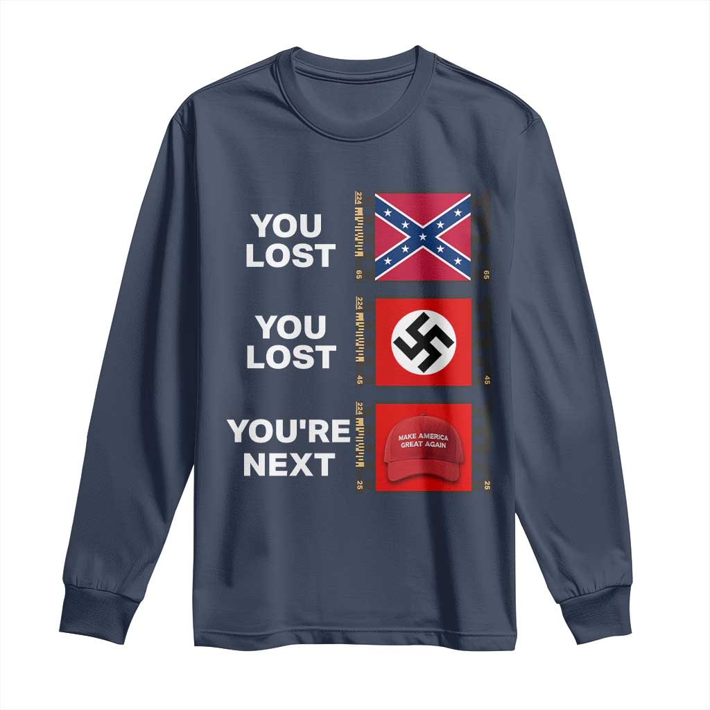 Resist Political Protest Long Sleeve Shirt History Anti Hate Extremism Authoritarianism - Wonder Print Shop