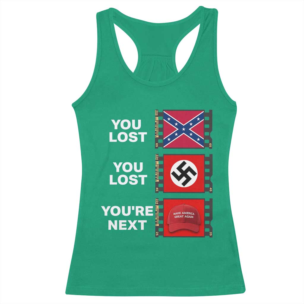 Resist Political Protest Racerback Tank Top History Anti Hate Extremism Authoritarianism - Wonder Print Shop