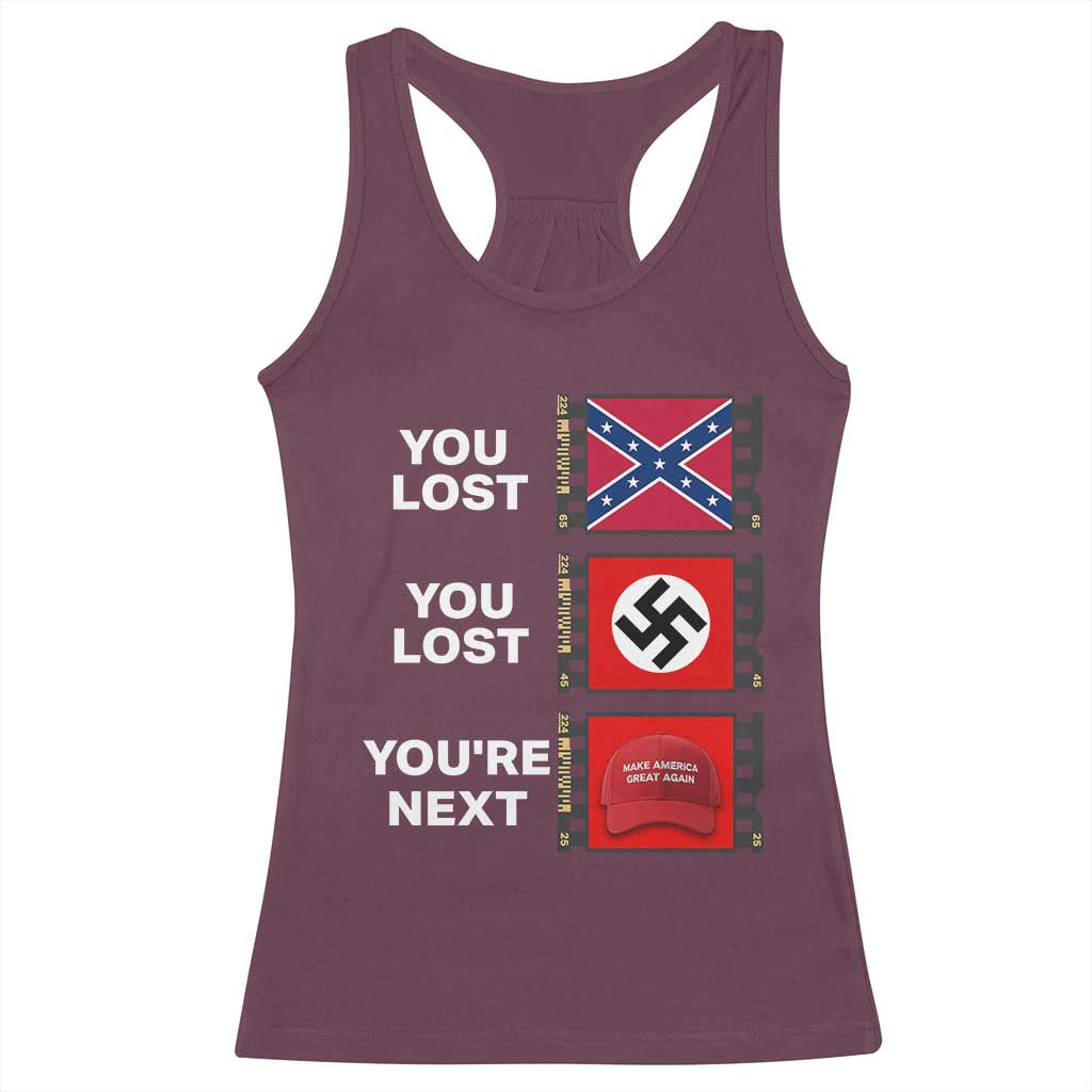 Resist Political Protest Racerback Tank Top History Anti Hate Extremism Authoritarianism - Wonder Print Shop