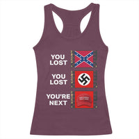 Resist Political Protest Racerback Tank Top History Anti Hate Extremism Authoritarianism - Wonder Print Shop