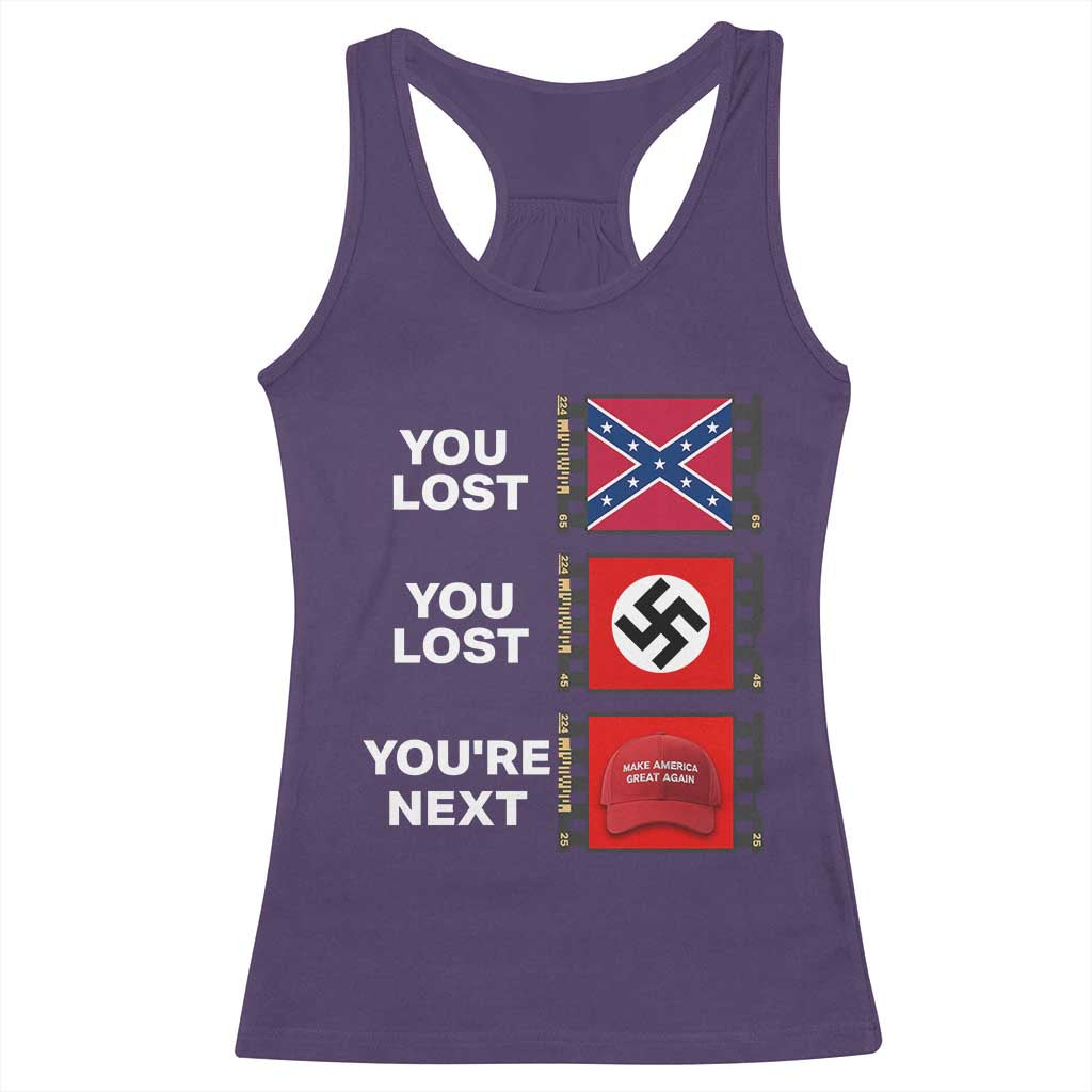 Resist Political Protest Racerback Tank Top History Anti Hate Extremism Authoritarianism - Wonder Print Shop