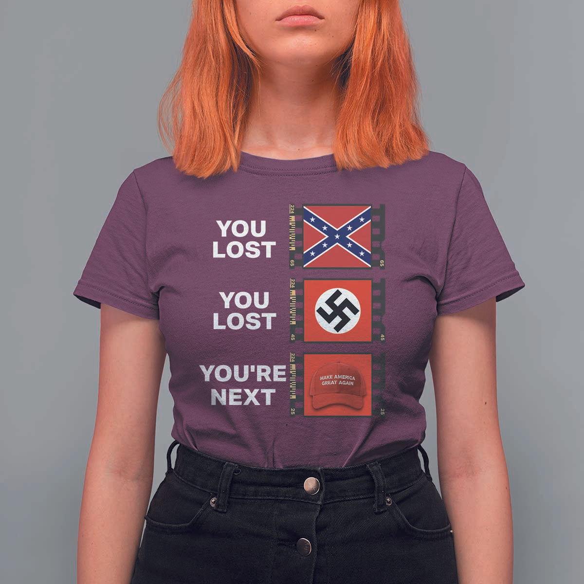Resist Political Protest T Shirt For Women History Anti Hate Extremism Authoritarianism - Wonder Print Shop