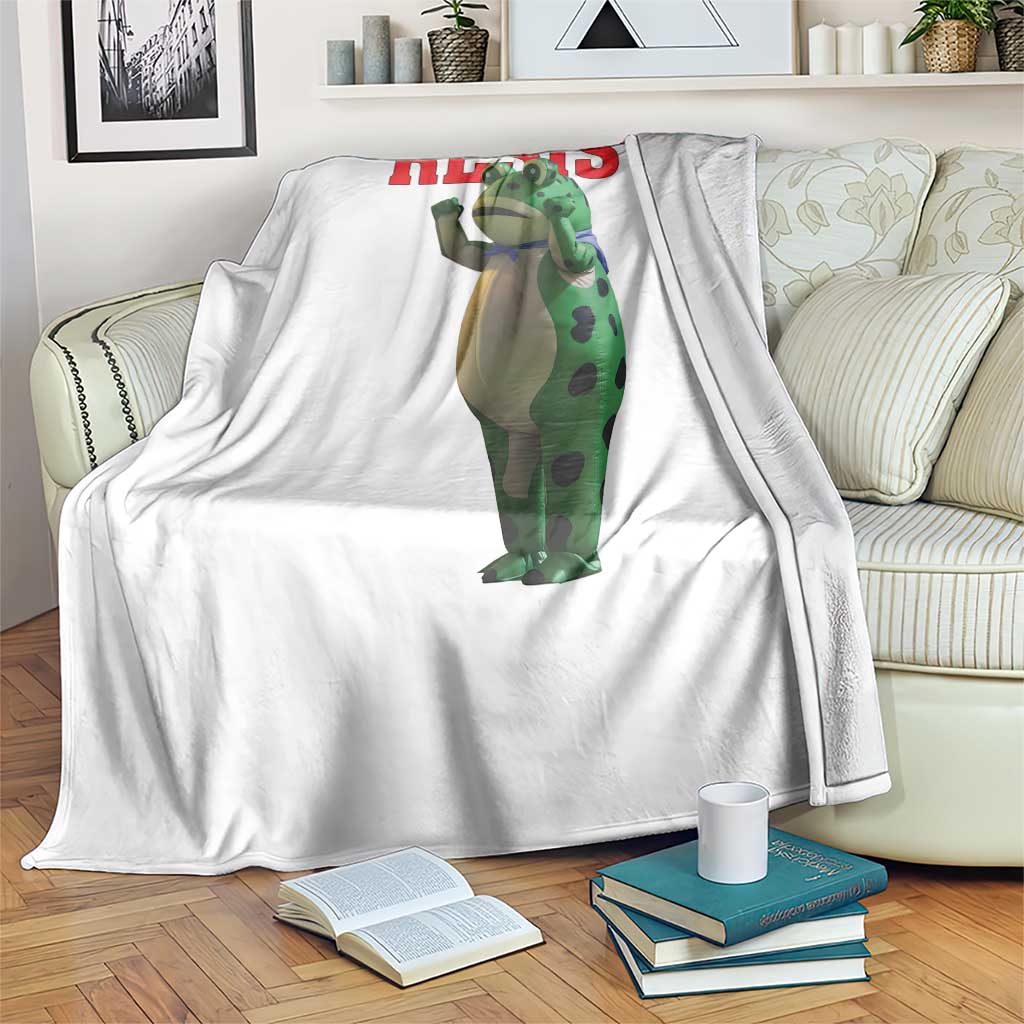 Funny Inflatable Portland Frog Resist Throw Blanket Freedom Protest - Wonder Print Shop