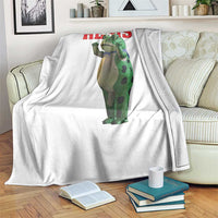 Funny Inflatable Portland Frog Resist Throw Blanket Freedom Protest - Wonder Print Shop