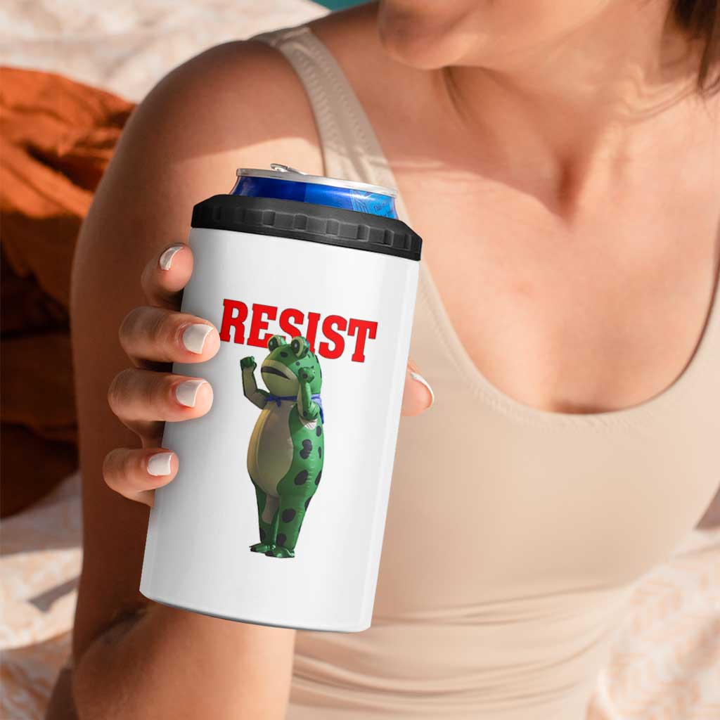 Funny Inflatable Portland Frog Resist 4 in 1 Can Cooler Tumbler Freedom Protest - Wonder Print Shop