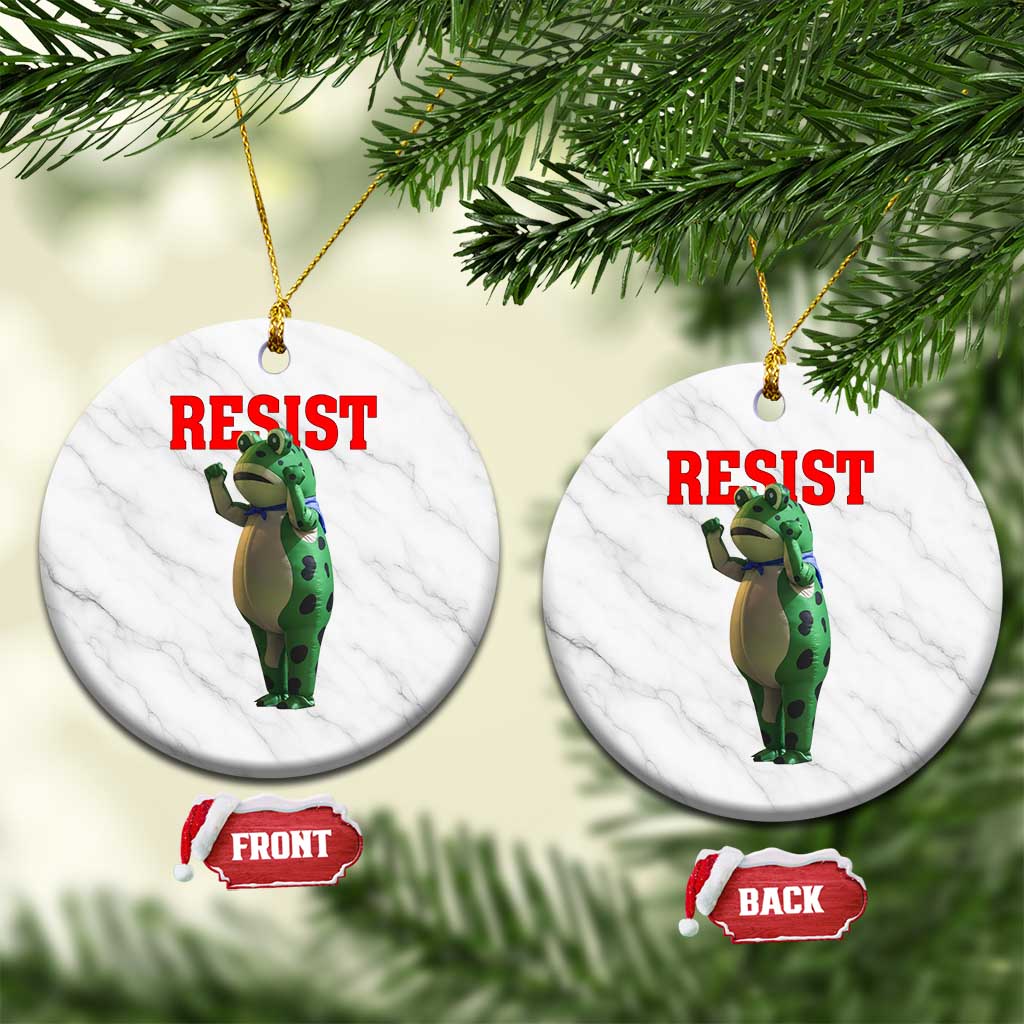 Funny Inflatable Portland Frog Resist Ceramic Ornament Freedom Protest - Wonder Print Shop