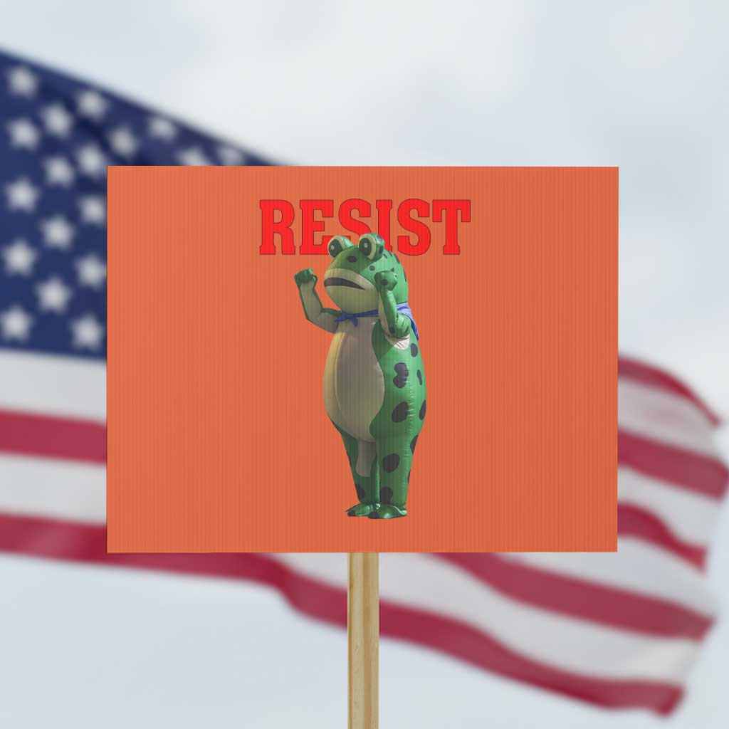Funny Inflatable Portland Frog Resist Protest Sign Freedom Protest - Wonder Print Shop