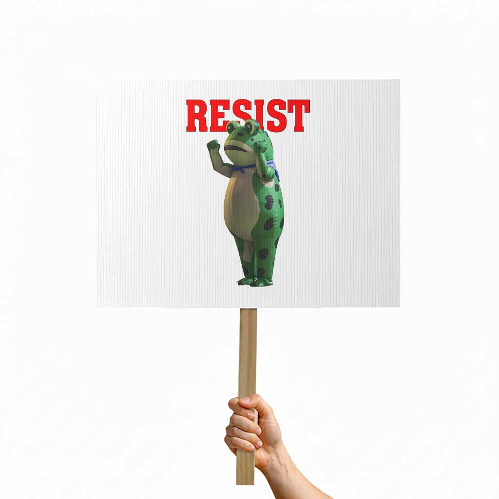 Funny Inflatable Portland Frog Resist Protest Sign Freedom Protest - Wonder Print Shop