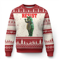 Funny Inflatable Portland Frog Resist Ugly Christmas Sweater Freedom Protest - Wonder Print Shop