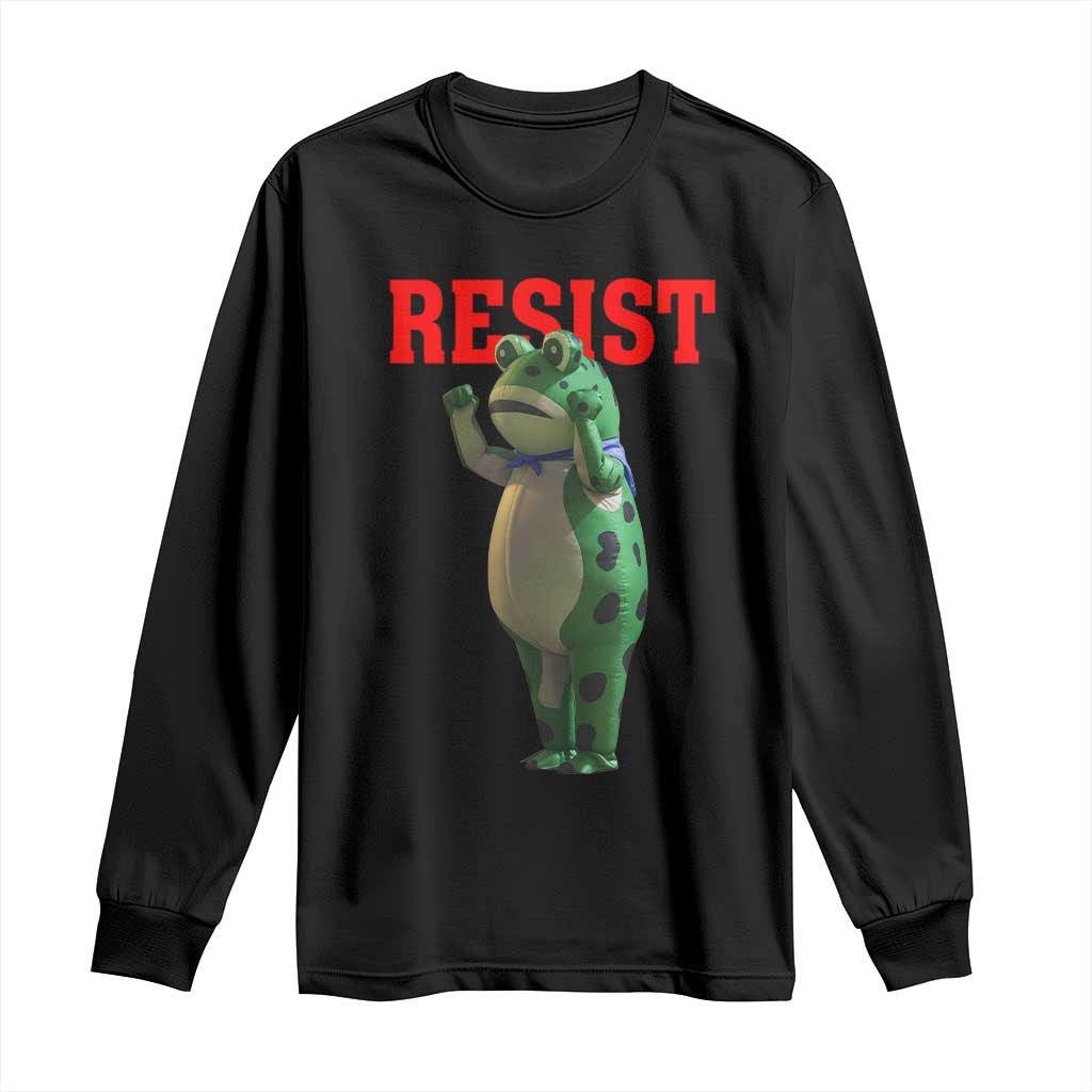 Funny Inflatable Portland Frog Resist Long Sleeve Shirt Freedom Protest - Wonder Print Shop