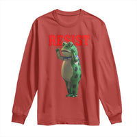 Funny Inflatable Portland Frog Resist Long Sleeve Shirt Freedom Protest - Wonder Print Shop