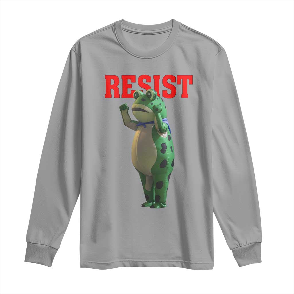 Funny Inflatable Portland Frog Resist Long Sleeve Shirt Freedom Protest - Wonder Print Shop