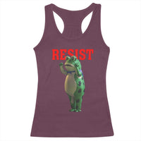 Funny Inflatable Portland Frog Resist Racerback Tank Top Freedom Protest - Wonder Print Shop