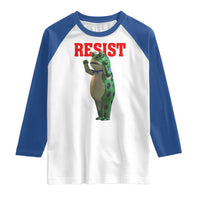 Funny Inflatable Portland Frog Resist Raglan Shirt Freedom Protest - Wonder Print Shop