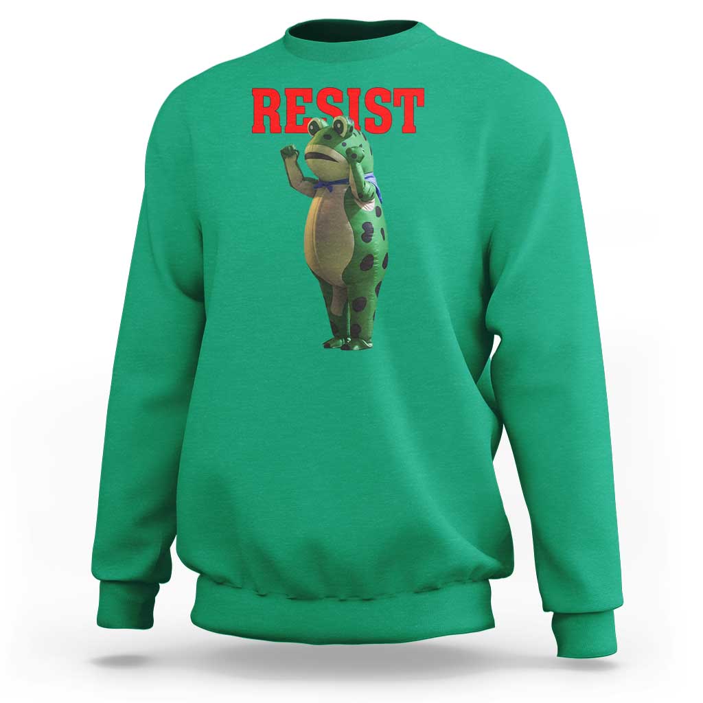 Funny Inflatable Portland Frog Resist Sweatshirt Freedom Protest - Wonder Print Shop