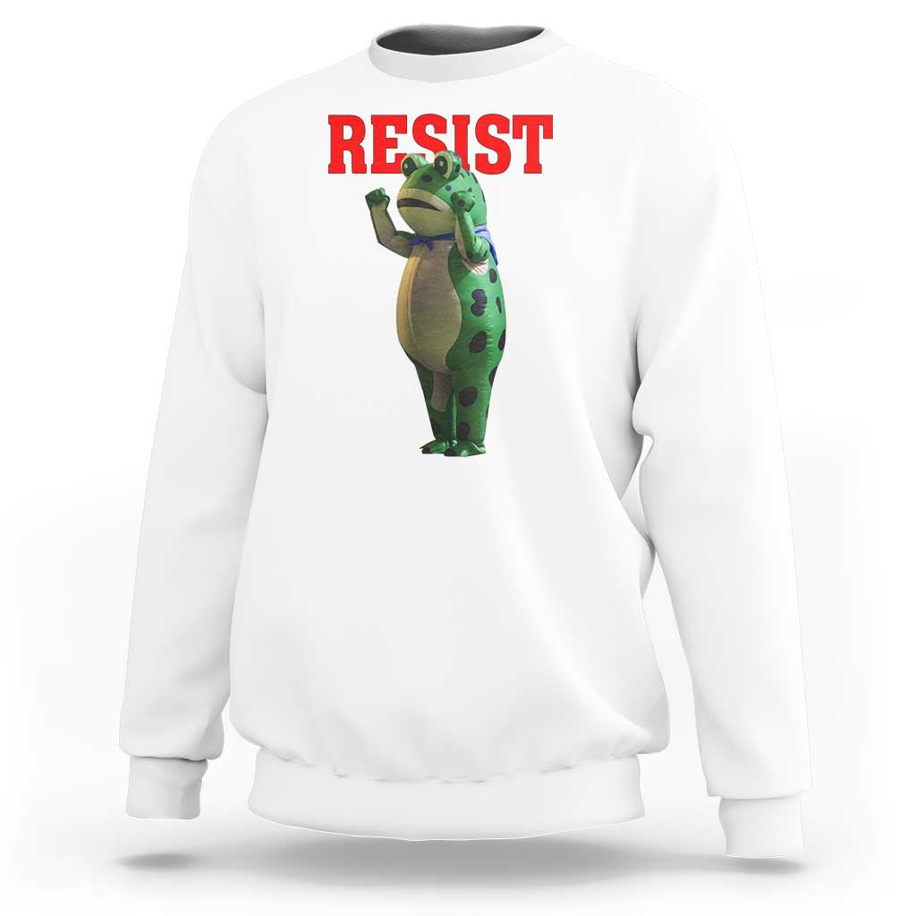 Funny Inflatable Portland Frog Resist Sweatshirt Freedom Protest - Wonder Print Shop