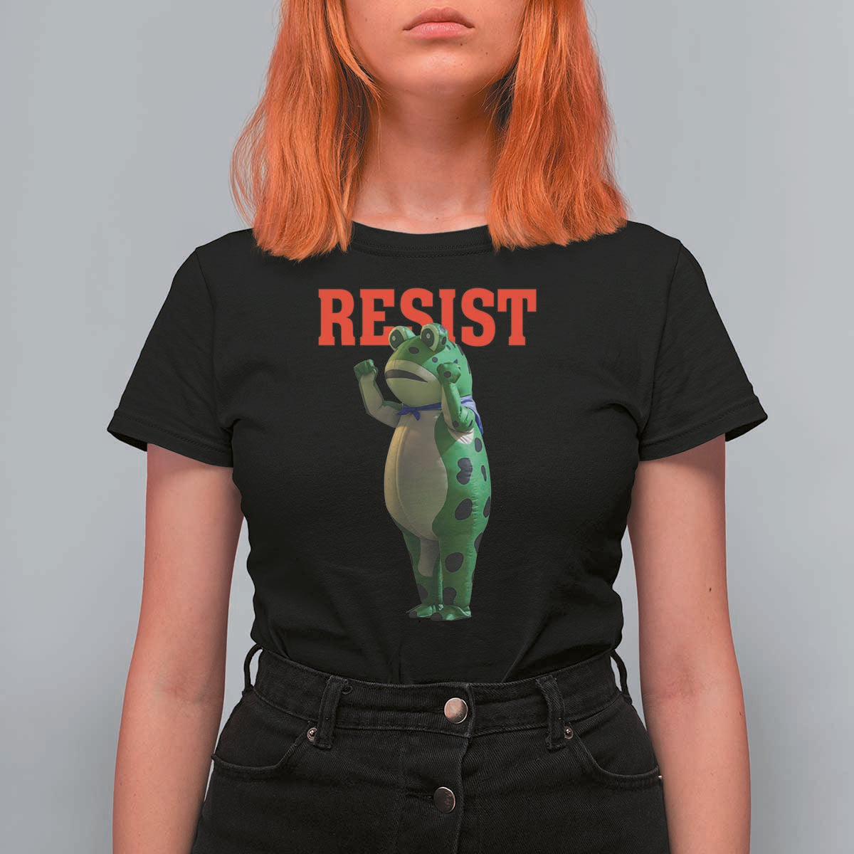 Funny Inflatable Portland Frog Resist T Shirt For Women Freedom Protest - Wonder Print Shop