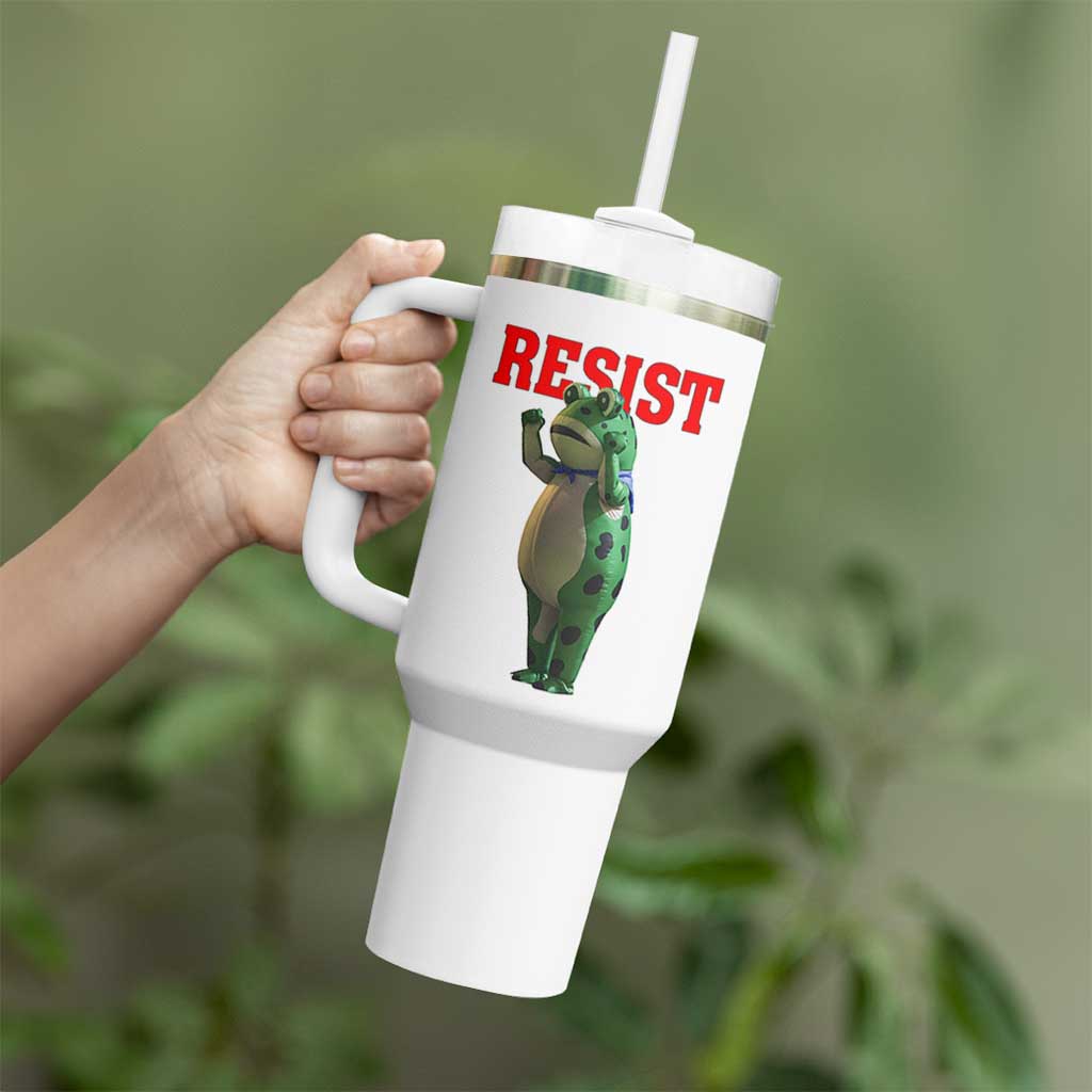 Funny Inflatable Portland Frog Resist Tumbler With Handle Freedom Protest - Wonder Print Shop