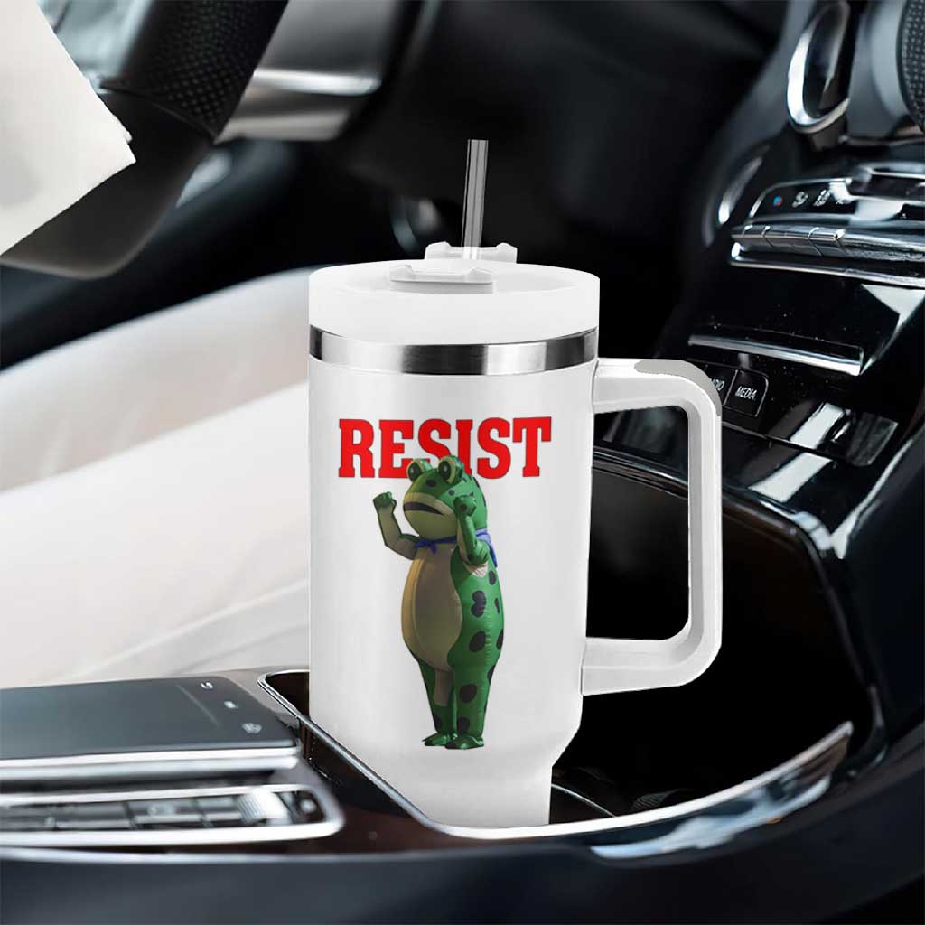 Funny Inflatable Portland Frog Resist Tumbler With Handle Freedom Protest - Wonder Print Shop