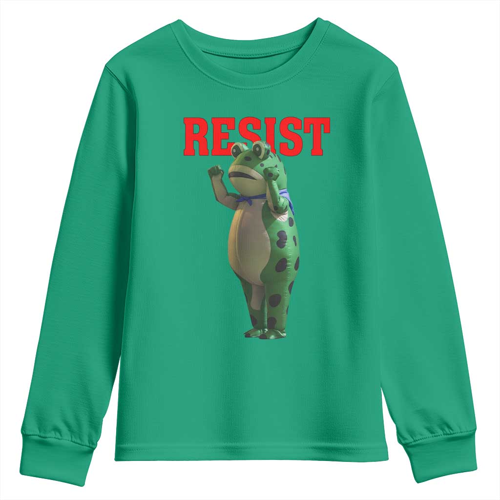 Funny Inflatable Portland Frog Resist Youth Sweatshirt Freedom Protest - Wonder Print Shop