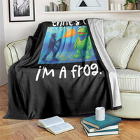 Funny Portland Frog Protest Throw Blanket Thats OK Im A Frog Pepper Spray - Wonder Print Shop
