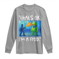 Funny Portland Frog Protest Long Sleeve Shirt Thats OK Im A Frog Pepper Spray - Wonder Print Shop