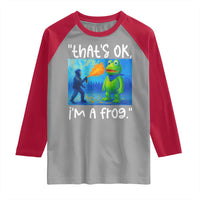 Funny Portland Frog Protest Raglan Shirt Thats OK Im A Frog Pepper Spray - Wonder Print Shop