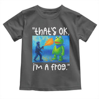 Funny Portland Frog Protest Toddler T Shirt Thats OK Im A Frog Pepper Spray - Wonder Print Shop