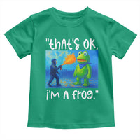 Funny Portland Frog Protest Toddler T Shirt Thats OK Im A Frog Pepper Spray - Wonder Print Shop