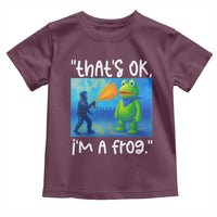 Funny Portland Frog Protest Toddler T Shirt Thats OK Im A Frog Pepper Spray - Wonder Print Shop