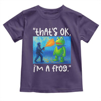 Funny Portland Frog Protest Toddler T Shirt Thats OK Im A Frog Pepper Spray - Wonder Print Shop