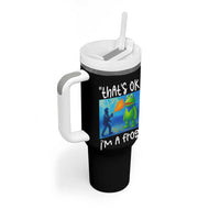 Funny Portland Frog Protest Tumbler With Handle Thats OK Im A Frog Pepper Spray - Wonder Print Shop