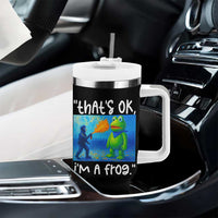 Funny Portland Frog Protest Tumbler With Handle Thats OK Im A Frog Pepper Spray - Wonder Print Shop