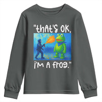 Funny Portland Frog Protest Youth Sweatshirt Thats OK Im A Frog Pepper Spray - Wonder Print Shop