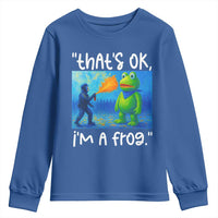Funny Portland Frog Protest Youth Sweatshirt Thats OK Im A Frog Pepper Spray - Wonder Print Shop
