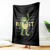 Resist Raised Fist Frog Throw Blanket Portland Protest Freedom Fighter - Wonder Print Shop