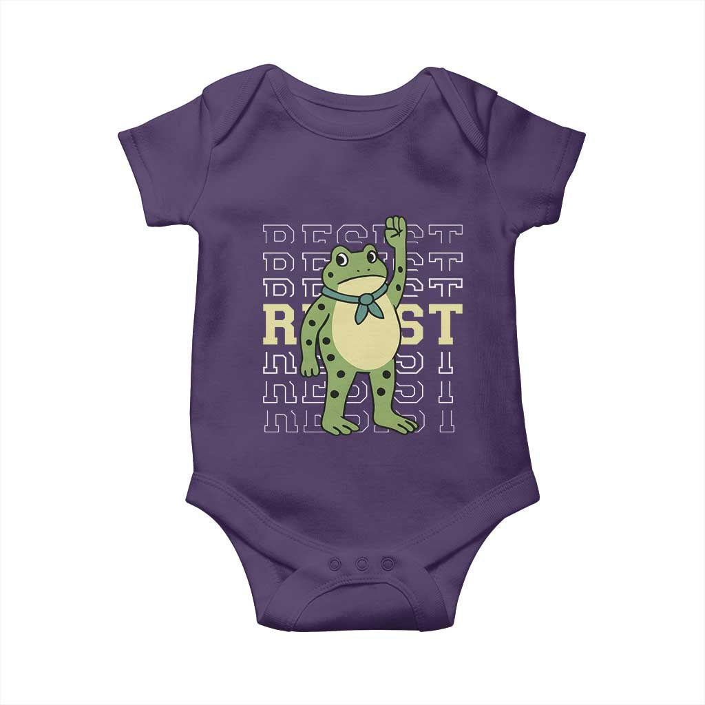 Resist Raised Fist Frog Baby Onesie Portland Protest Freedom Fighter - Wonder Print Shop