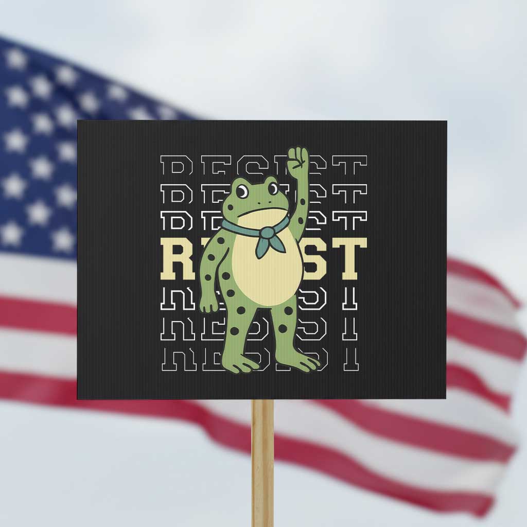 Resist Raised Fist Frog Protest Sign Portland Protest Freedom Fighter - Wonder Print Shop