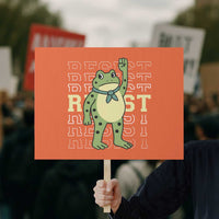 Resist Raised Fist Frog Protest Sign Portland Protest Freedom Fighter - Wonder Print Shop