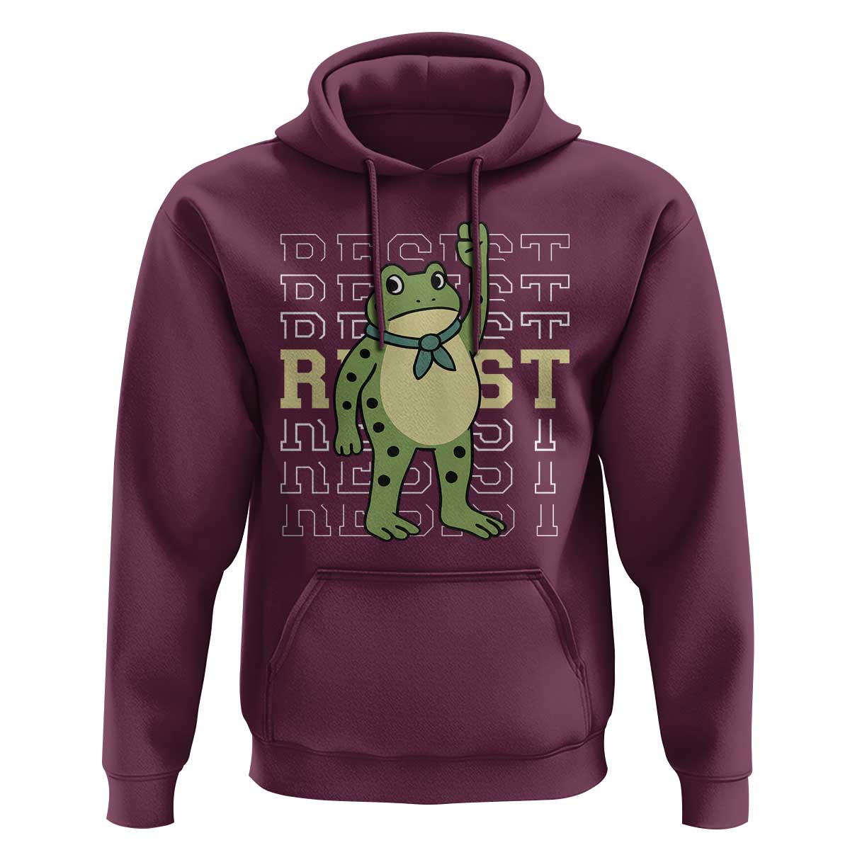 Resist Raised Fist Frog Hoodie Portland Protest Freedom Fighter - Wonder Print Shop