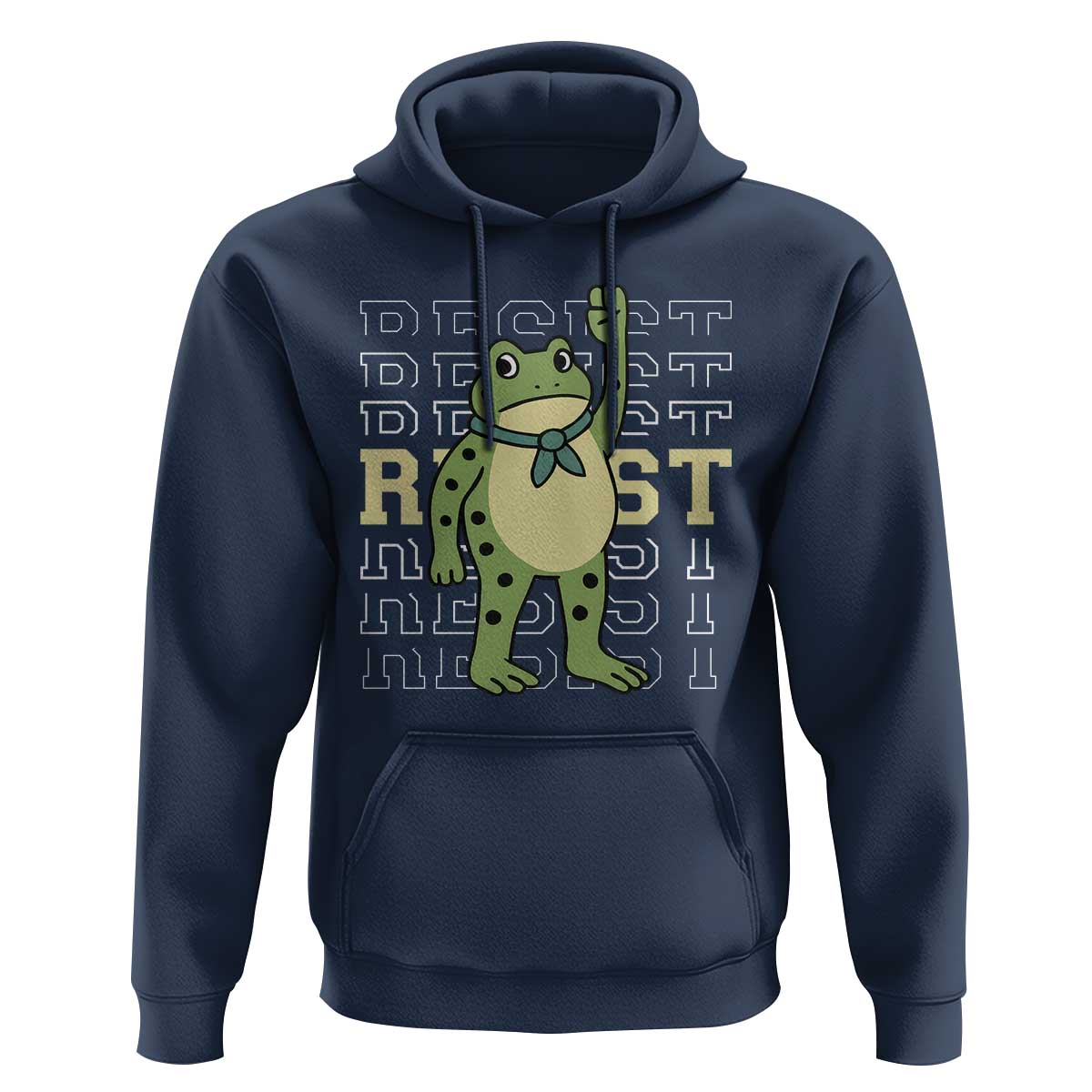 Resist Raised Fist Frog Hoodie Portland Protest Freedom Fighter - Wonder Print Shop