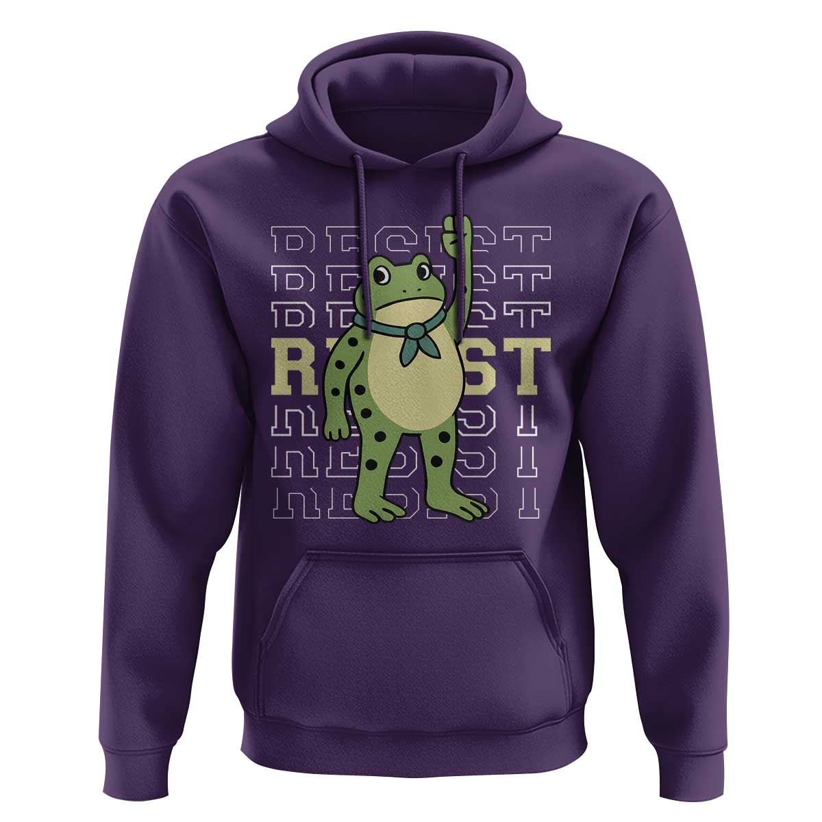 Resist Raised Fist Frog Hoodie Portland Protest Freedom Fighter - Wonder Print Shop