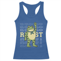 Resist Raised Fist Frog Racerback Tank Top Portland Protest Freedom Fighter - Wonder Print Shop